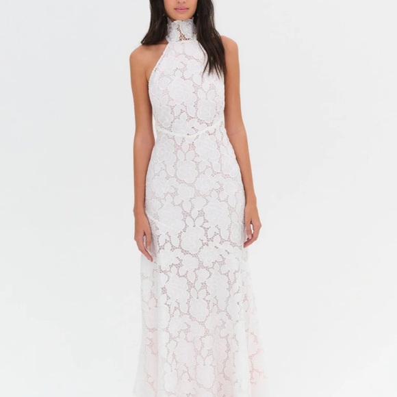 NEW For Love And Lemons White Lace Maxi Dress Never Worn Bridal Rose - Picture 1 of 5